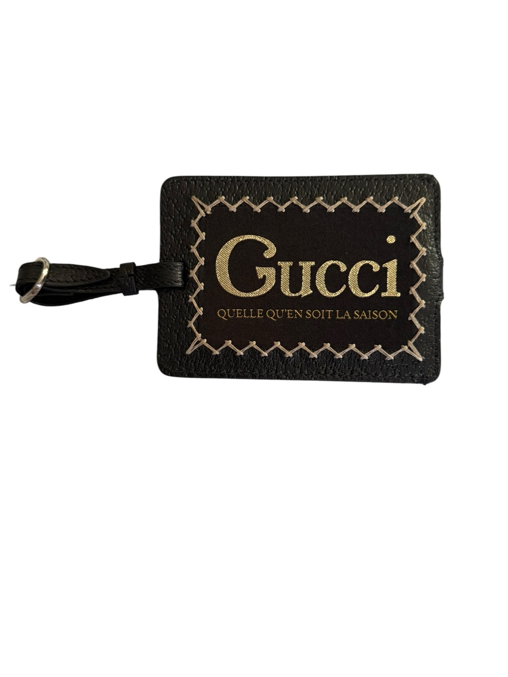 Gucci Vintage Leather Luggage Tag